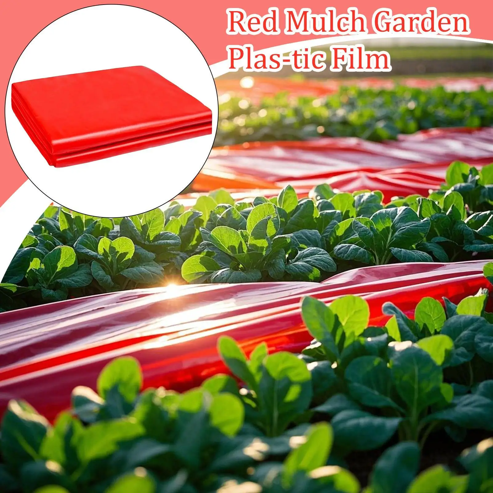 

Красный мульч, многофункциональная пленка для выращивания растений с увеличенным уроком, мульчишная пленка для перцев, картофеля, баклажанов, клубники, помидоров, двора, фермы