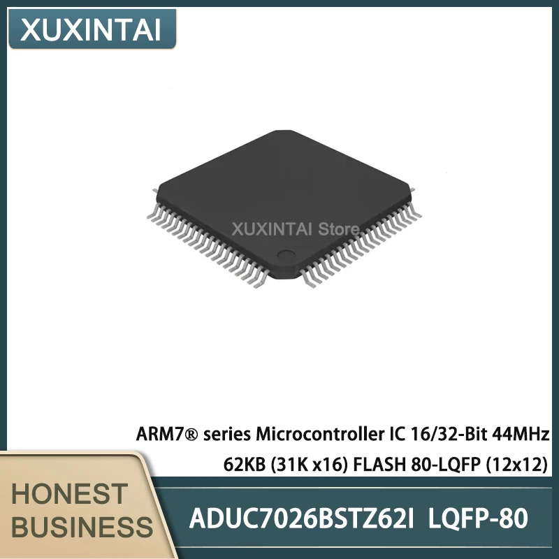 

5Pcs/Lot New Original ADUC7026BSTZ62I ADUC7026 Microcontroller IC 16/32-Bit 44MHz 62KB (31K x16) FLASH 80-LQFP (12x12)