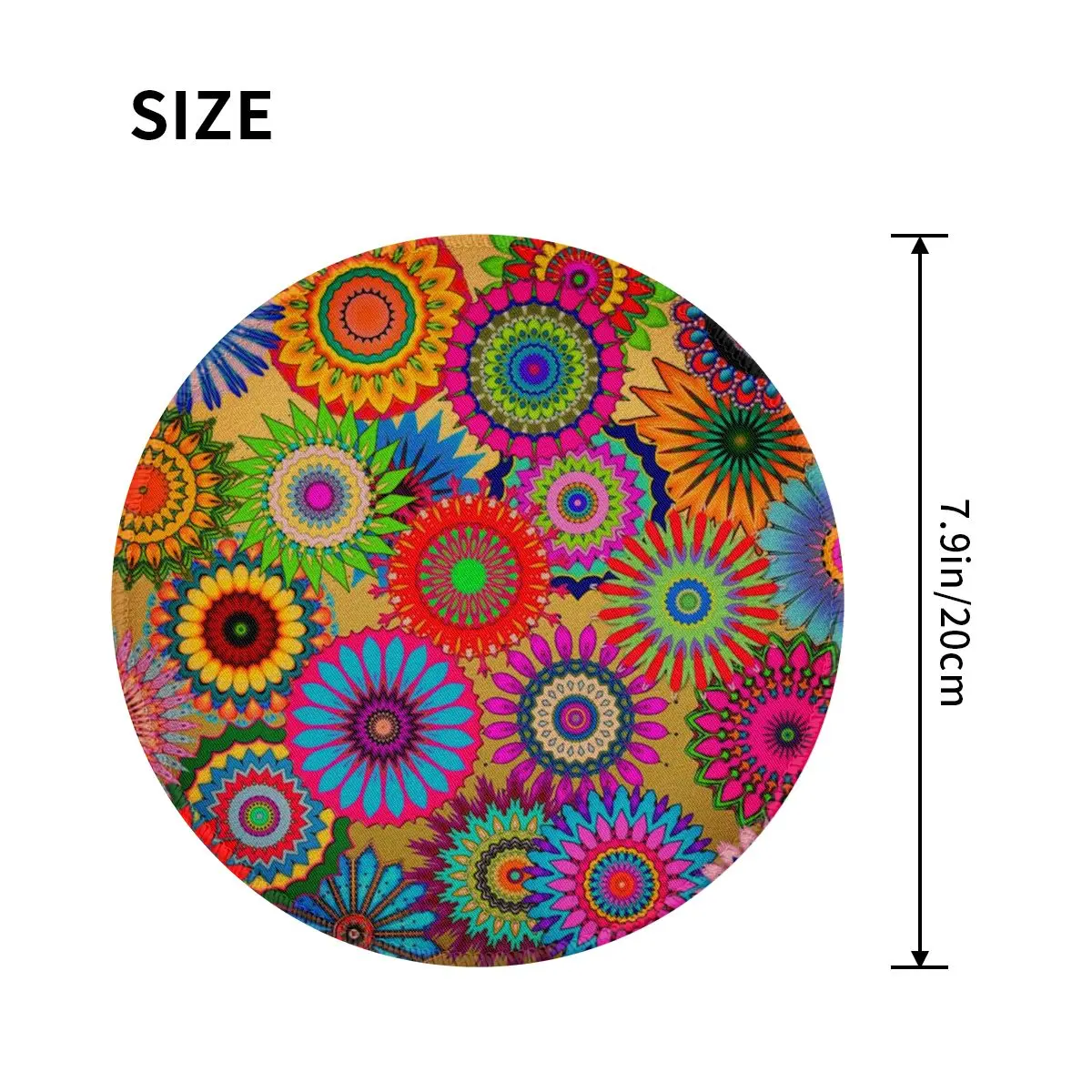 Colorful Mandala Mouse Pad Retro Bohemian Print Rubber Mousepad For Laptop PC MacBook Anti-Slip Fashion High Quality Mouse Mats