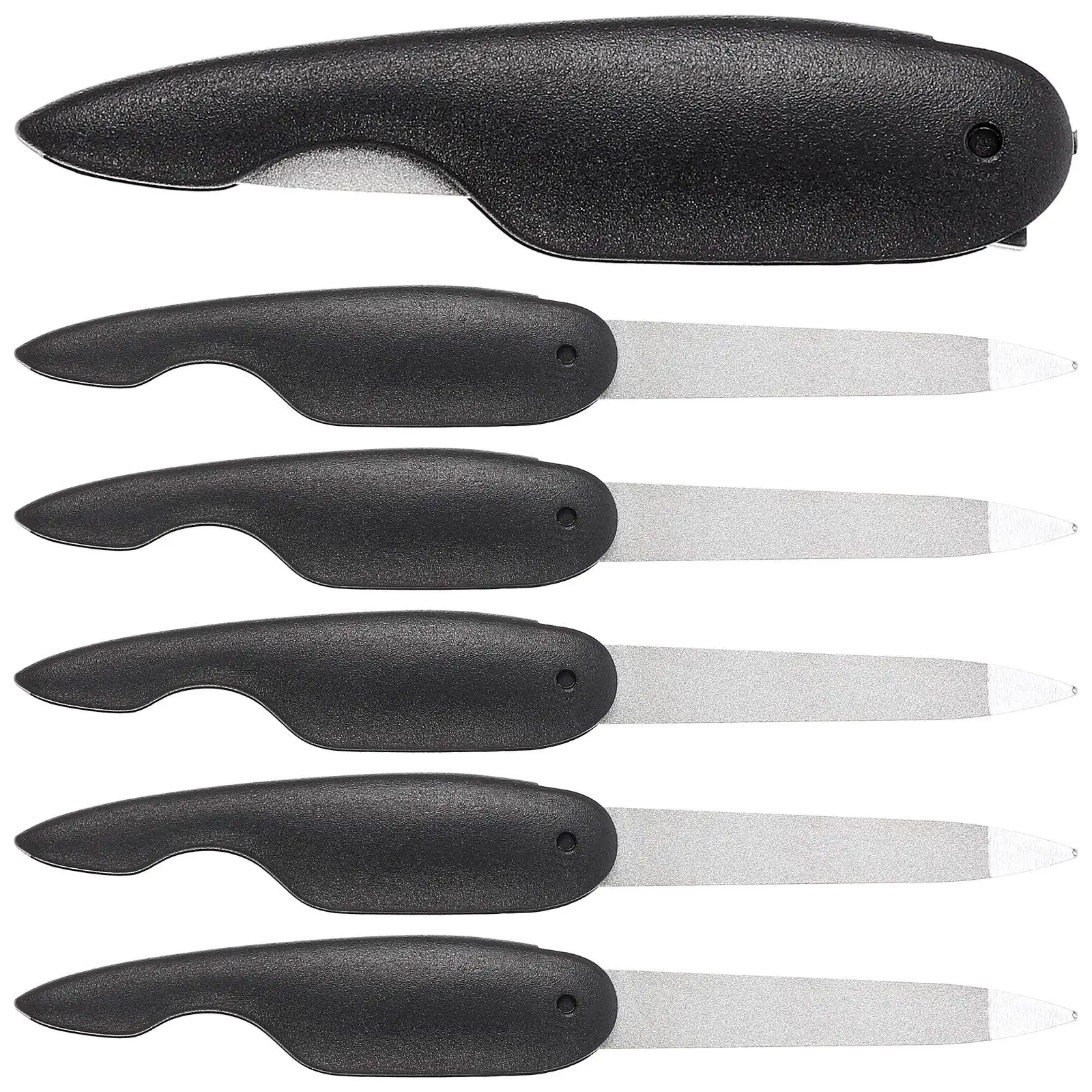 

6pcs Nail File Mini Bird Foldable Black Double-sided Polishing Manicure Tools for Thick Toenails Finger Files for thick