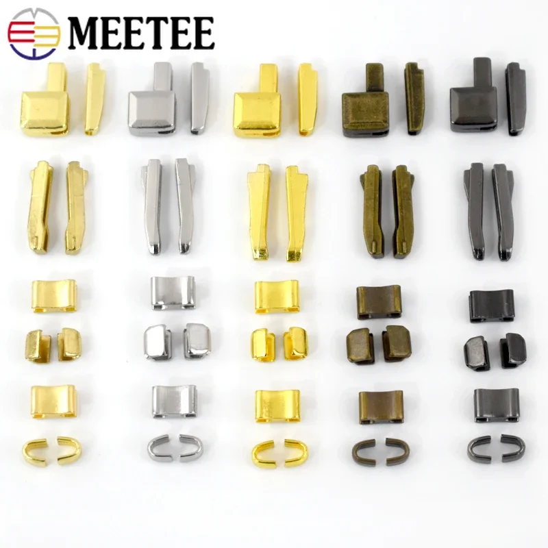 20Sets 3# 5# 8# 10# Zipper Sliders End Lock Metal U Zippers Stopper for Sewing Bag Zips Replacement Repair Kit DIY Accessories