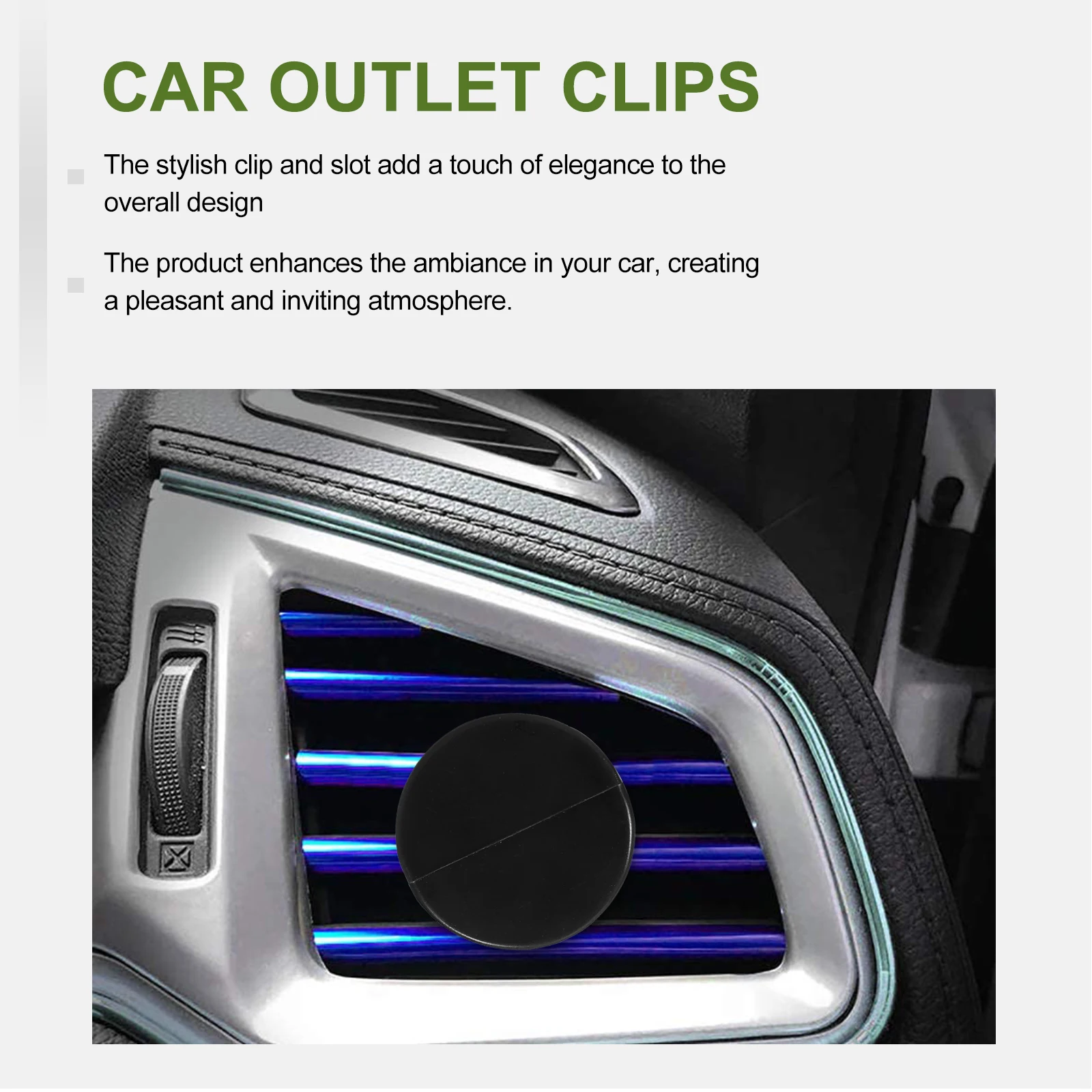 

20 Pcs Car Perfume Clip Black Air Freshener Vent Dashboard Decor Interior Aroma Stainless Steel Long Lasting Fragrance Car