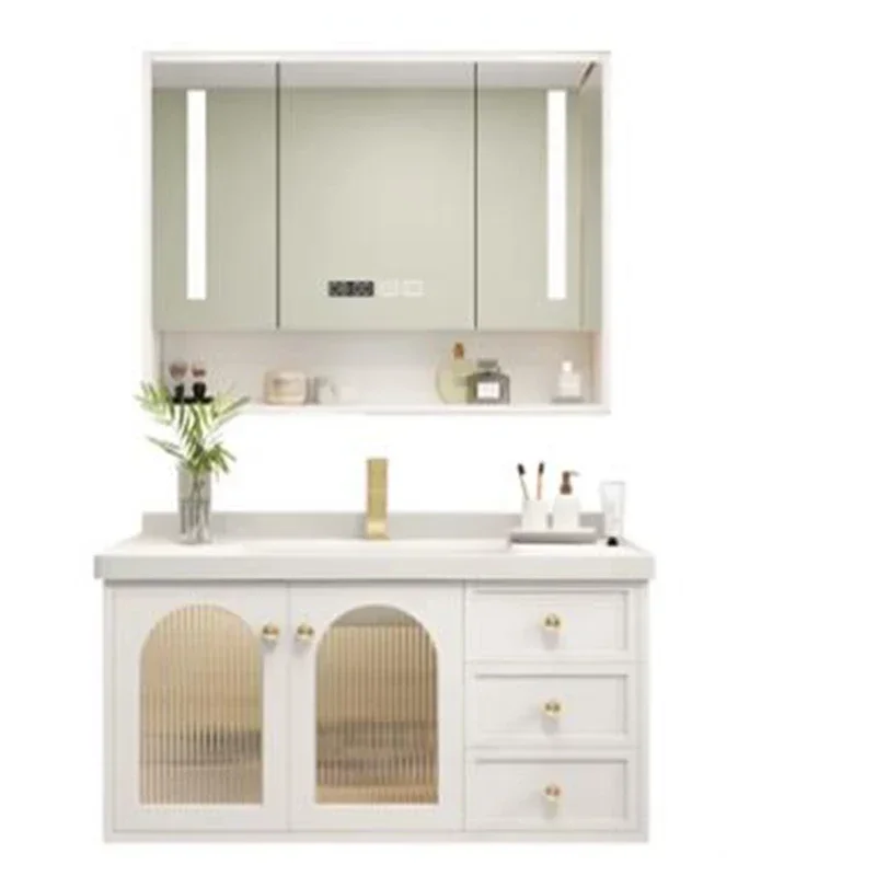 Modern Multifunction Bathroom Vanities Shelves Storage Sink Open Bathroom Vanities Simple Design Home Furniture Gabinetti LLBC image 6