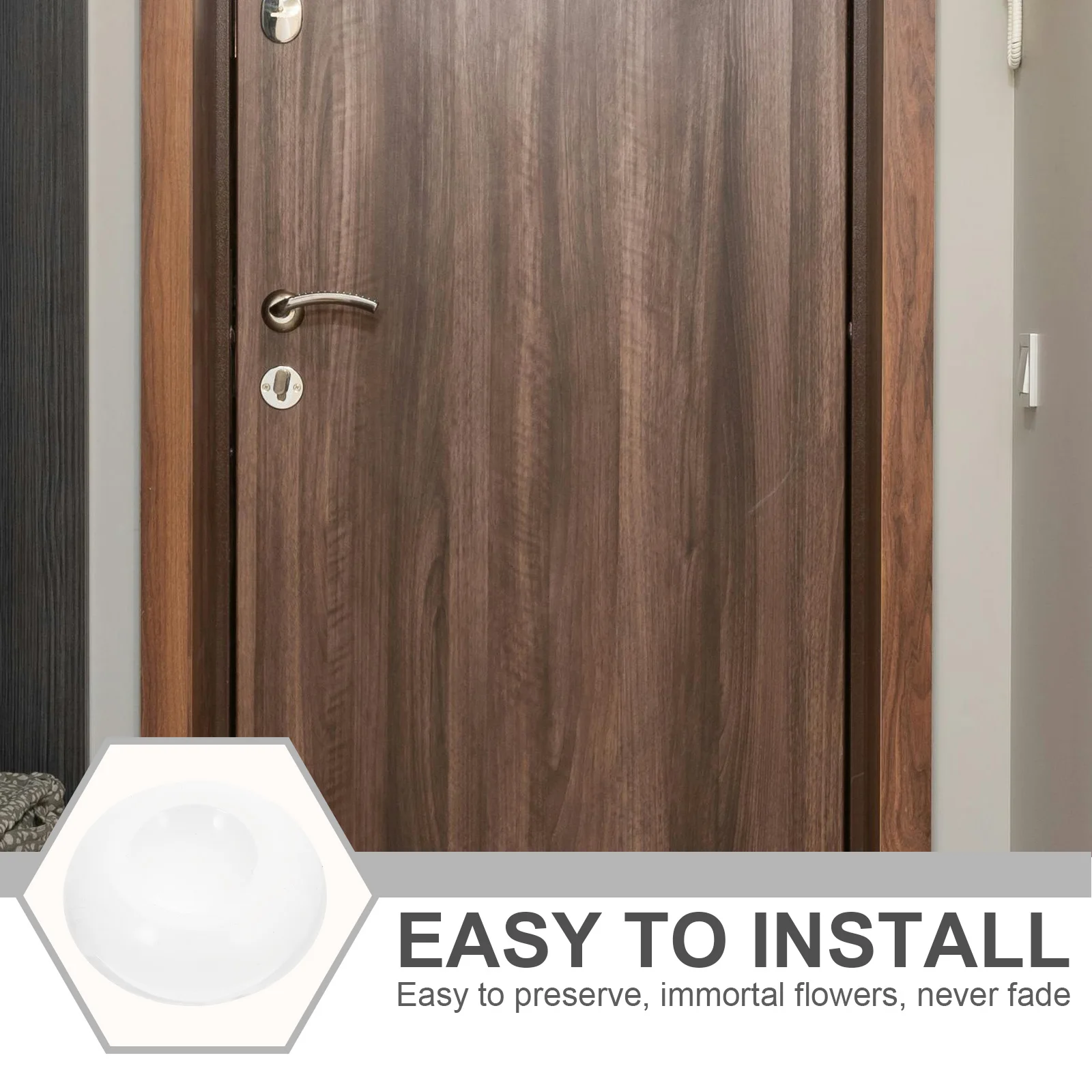 

12pcs Door Wall Protector Transparent Silicone Bumpers Adhesive Stopper Impact Resistant Door Knob Bathrooms Bedrooms