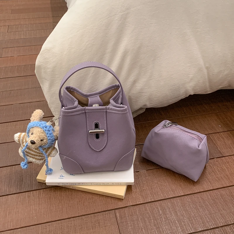 

Новая дизайнерская сумка-ведро 2026 года с внутренней сумкой, высококачественные женские сумки через плечо, универсальные сумки-тоут из ПУ, модная женская сумка для покупок