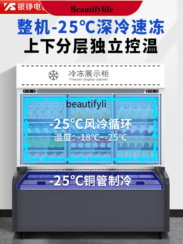 

E132 Convenience Store Commercial Freezer Vertical Refrigerated Integrated Refrigerator Ice Cream Ice Cream Display Case