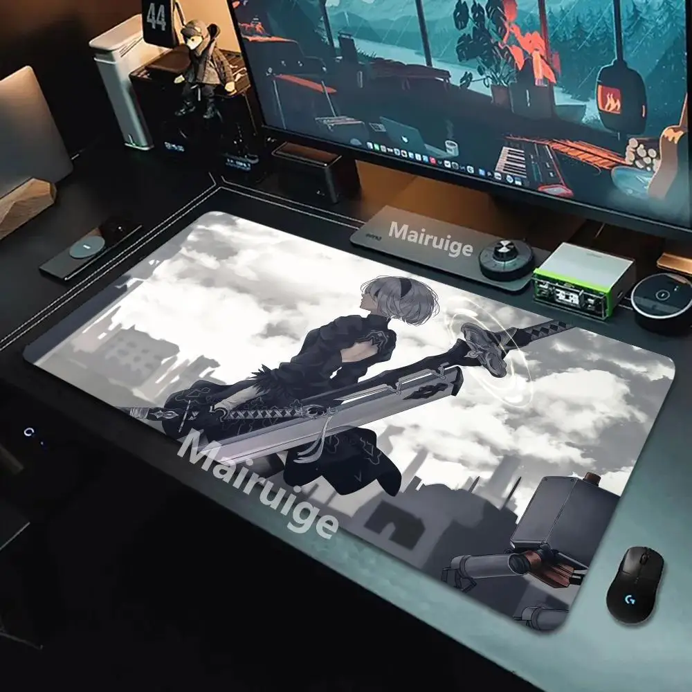 

Game NieR Automata Большой многоразмерный коврик для мыши ПК Компьютерная игра 2B Коврик для мыши Клавиатура Настольные коврики Офисный резиновый противоскользящий коврик для мыши