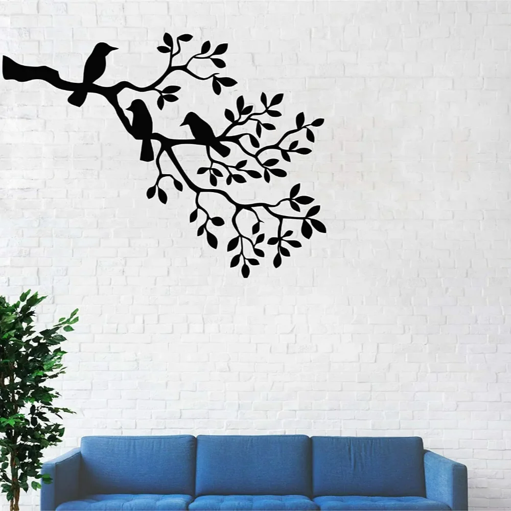 Metal Wall Art, Metal Birds Art,Metal Wall Decor,Birds on Branch,Birds Sculpture Home Decor, Wall Decor Metal Wall Hanging