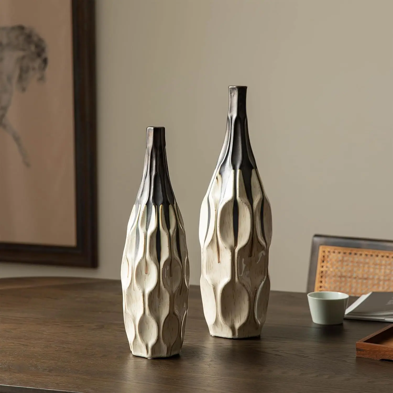 

Набор из 2 современных декоративных ваз для кухни, спальни, офиса, гостиной, ванной комнаты