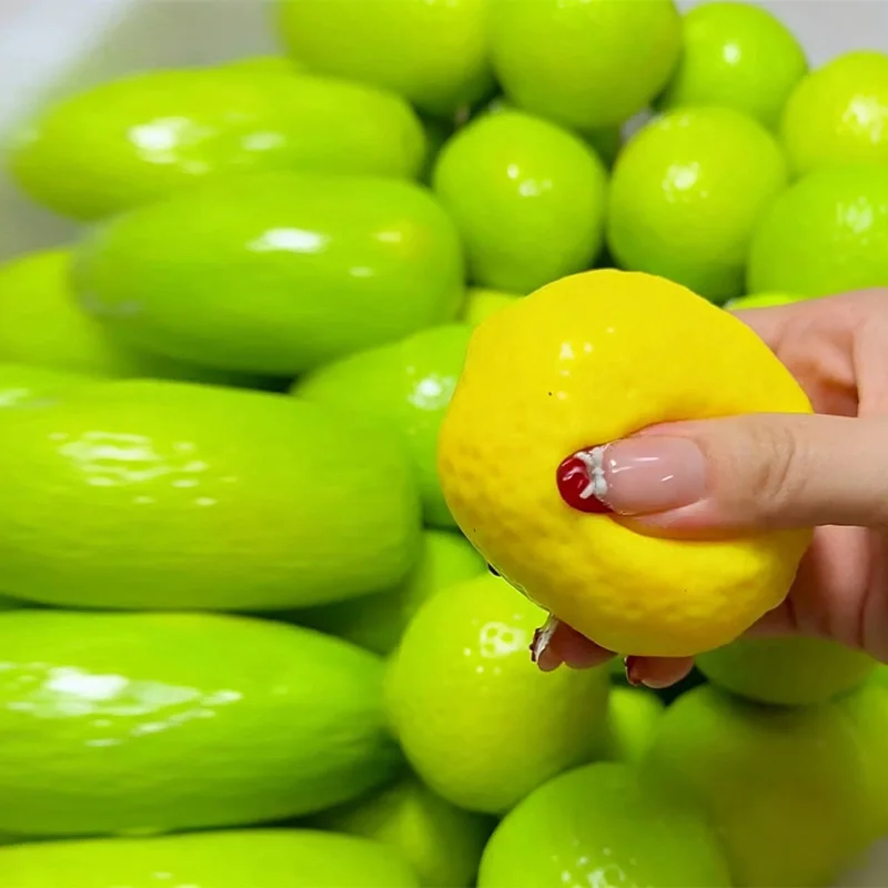Color Changing Mango Squishy Ball, Crispy Lemon Squeeze Toy, ASMR Sensory Fidget for Stress Relief, Aesthetic Desktop Decor
