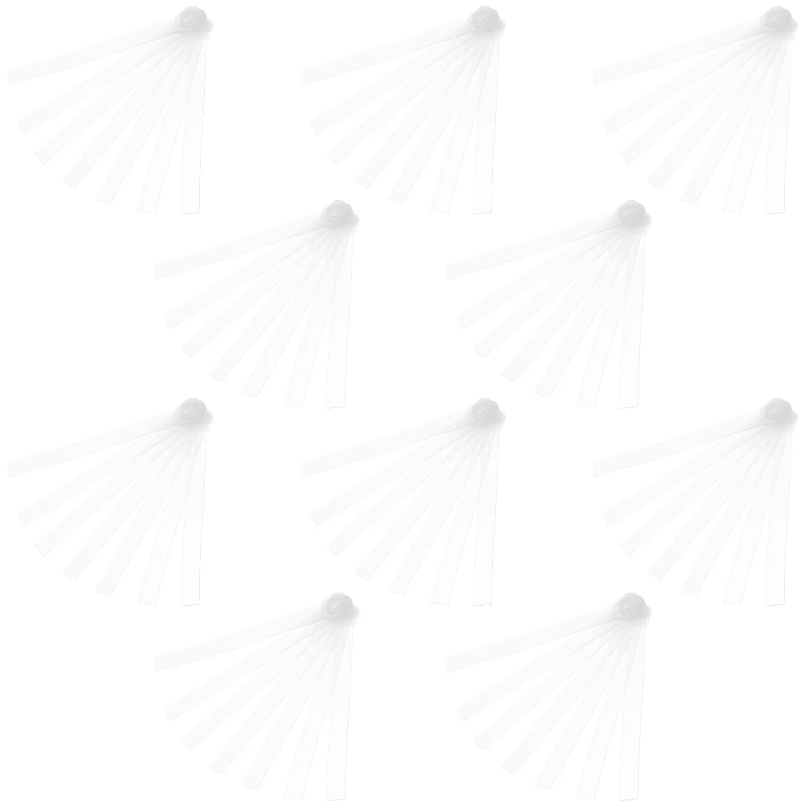 

10Pcs DIY Folding Fan Handle Plastic Clear Foldable Grip Fan Making Craft Material Replacement Handle Handheld Fans Stick