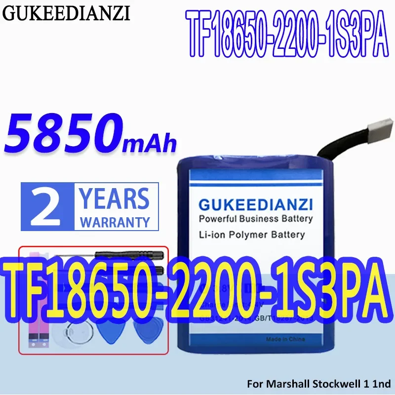 

High Capacity GUKEEDIANZI Replacement Battery TF18650-2200-1S3PA 5850mAh For Marshall Stockwell 1 I 1nd Stockwell1