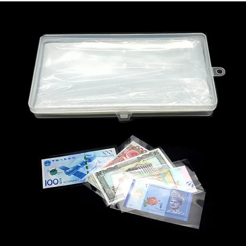 100Pcs Money Banknote Paper Money Album Page Collecting Holder Sleeves 3-slot Loose Leaf Sheet Album Protection