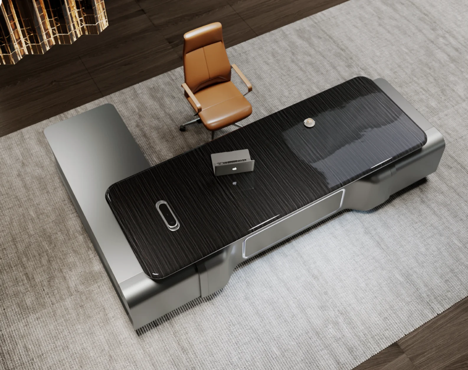 Boss's Desk Modern Office Furniture Luxurious Executive Computer Desk for CEO's Manager Wooden Durable