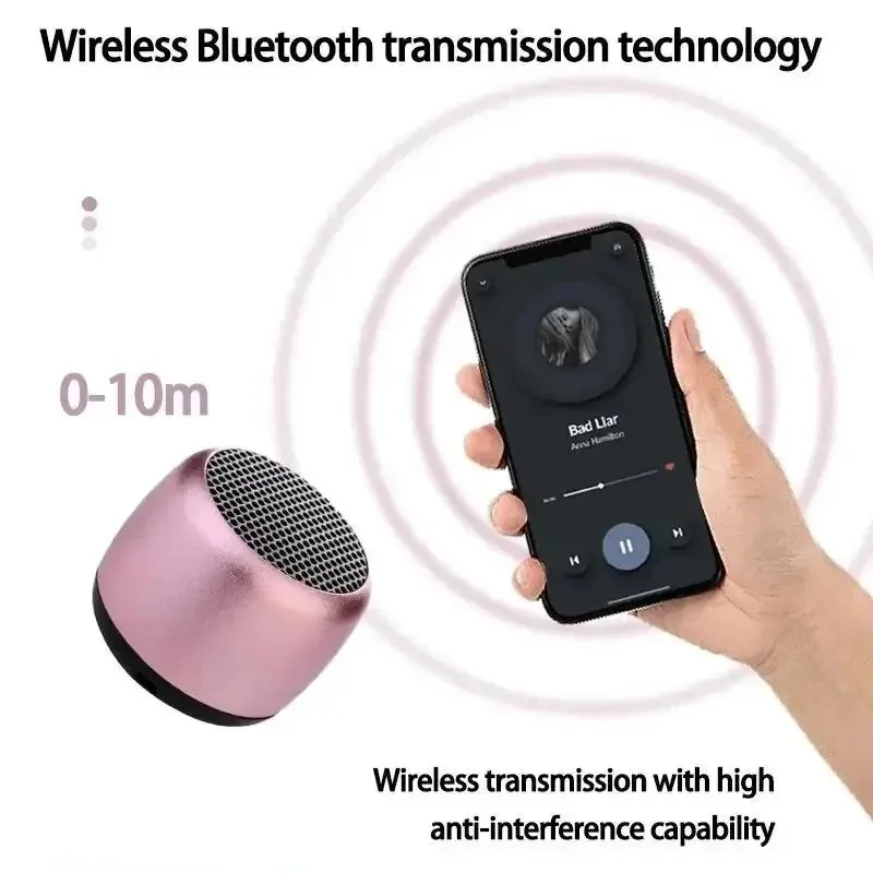 Мини-портативный Bluetooth-динамик, музыкальный стерео объемный звук, мини-USB, уличный сабвуфер, аудиоплеер, динамик, микрофон