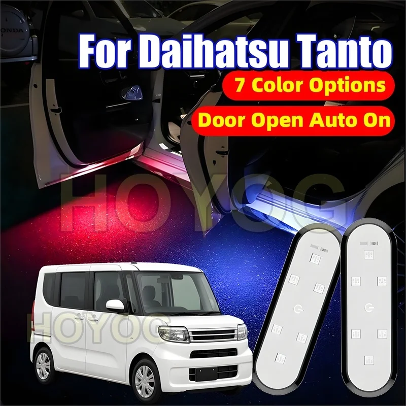 Fit for Daihatsu Tanto 2019-2026 USB Rechargeable Wireless LED Car Door Light for Puddle Lighting