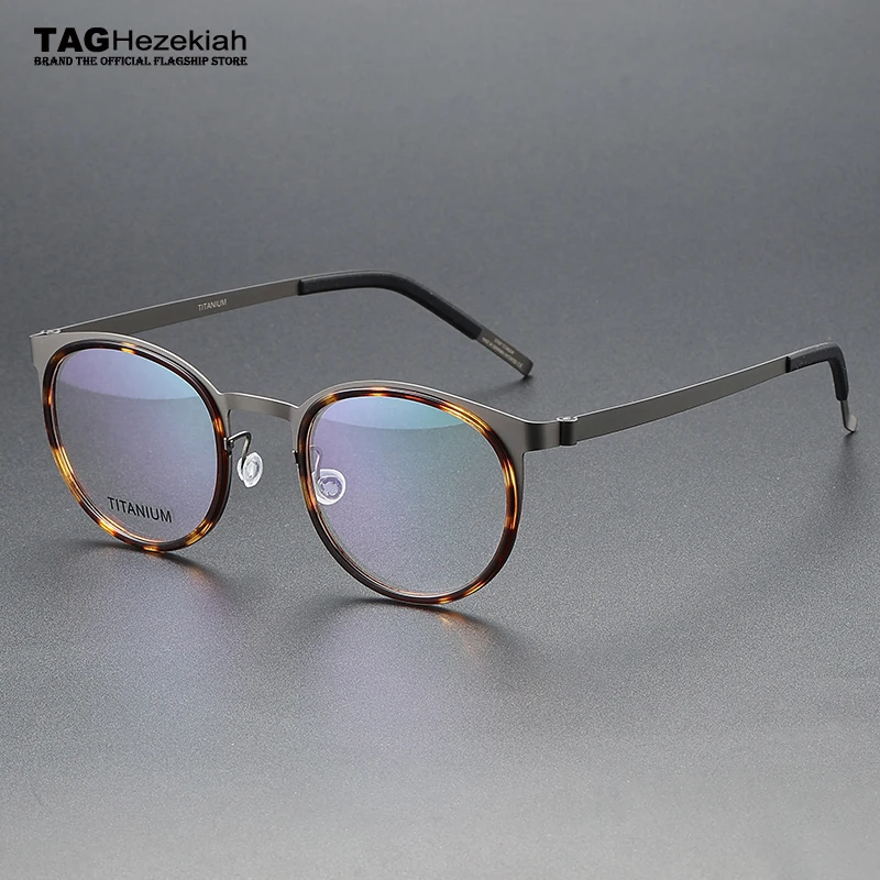 2025 round glasses frame men Fashion retro brand eye glasses frames for men Business ultralight computer myopia spectacle frames