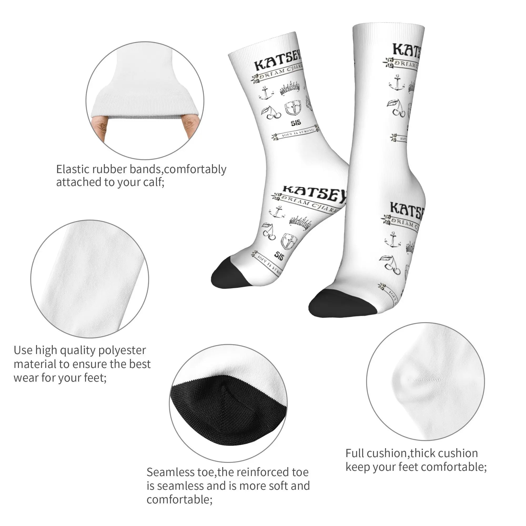 KATSEYE OT6 Dream Charms 2 Socks  Non-Slip Stockings Couple Breathable Running Sports Socks Winter Funny Design Socks