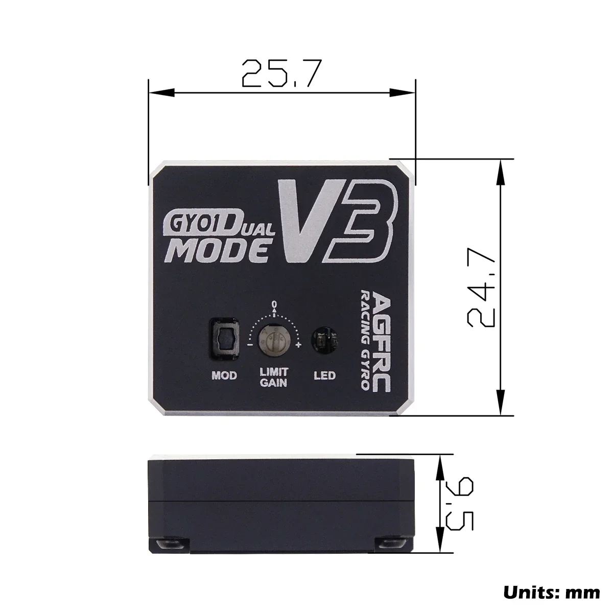 ไจโร V3 GY01อัตโนมัติสำหรับรถดริฟท์บังคับวิทยุรุ่น RC ระบบควบคุมเสถียรภาพสูง