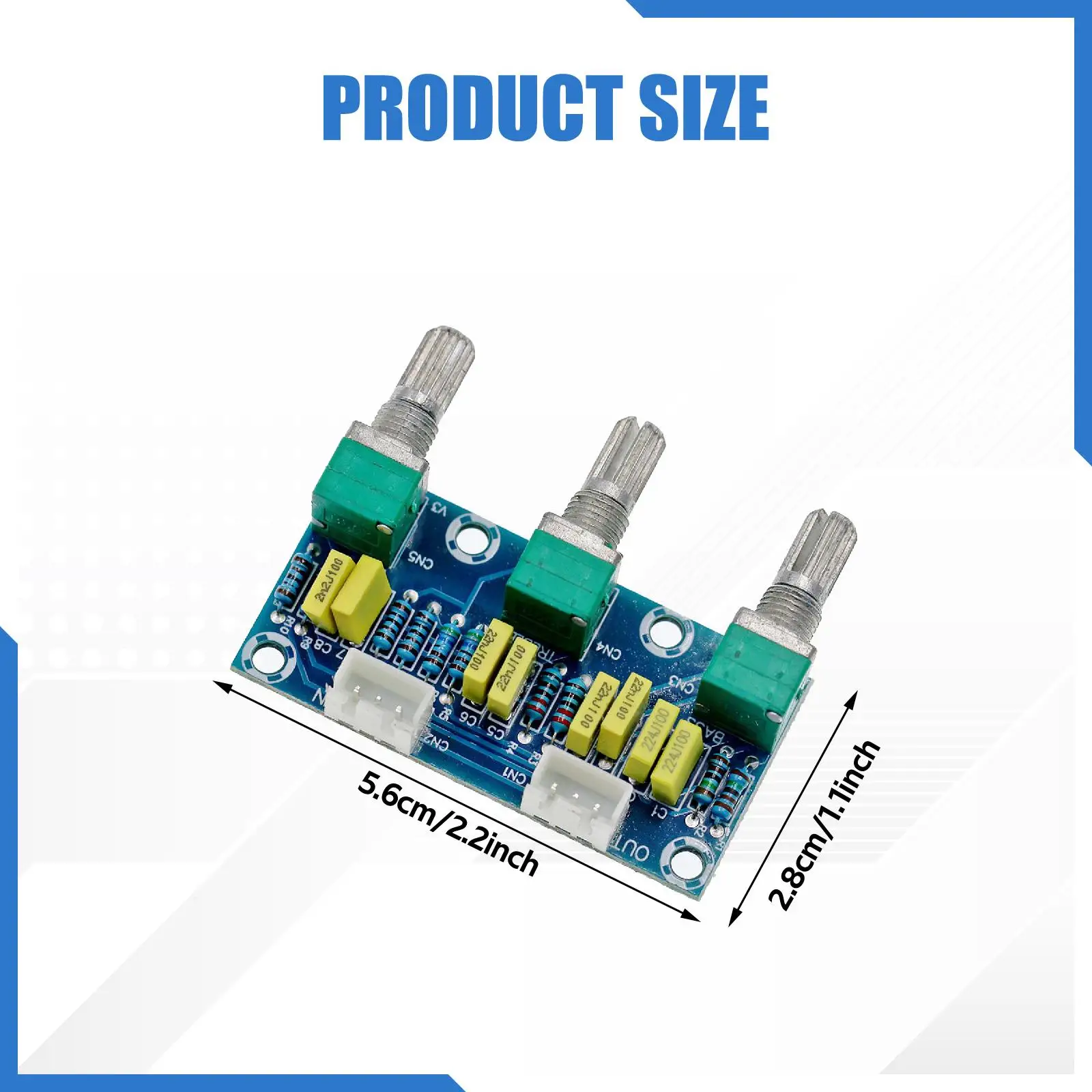 Modul Preamplifier Audio Kontrol Nada Treble Bass Papan Penyetelan Audio yang Kokoh
