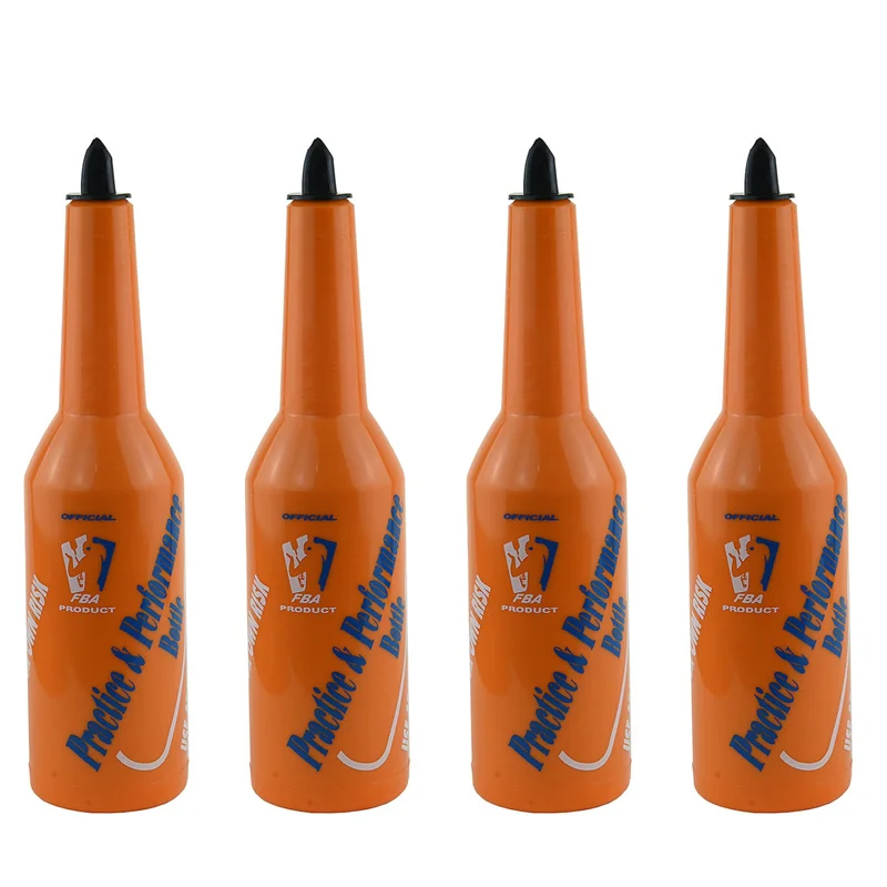 

A64K 4X Flair Bartender Bartending Practice Bar Pub Bottle Wine Cocktail Shaker - Orange