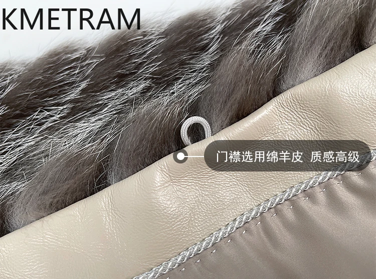 Damski płaszcz z naturalnego futra lisa wysokiej jakości 2025, dekolt w serek, prawdziwa kurtka futrzana, modna nowość w odzieży wierzchniej, zimowa odzież damska, шуба женская