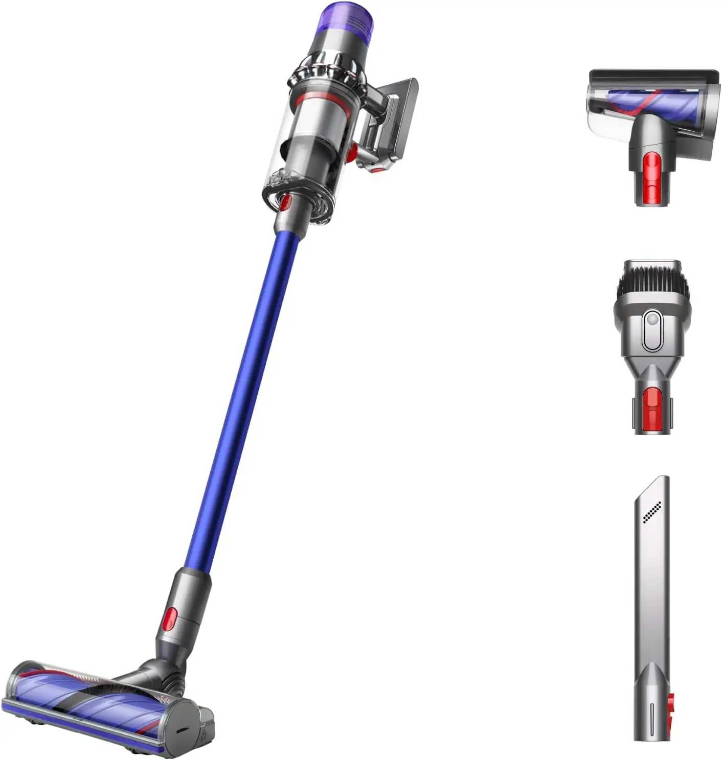 

V11 Cordless Stick Vaccum, Large, Nickel/Blue