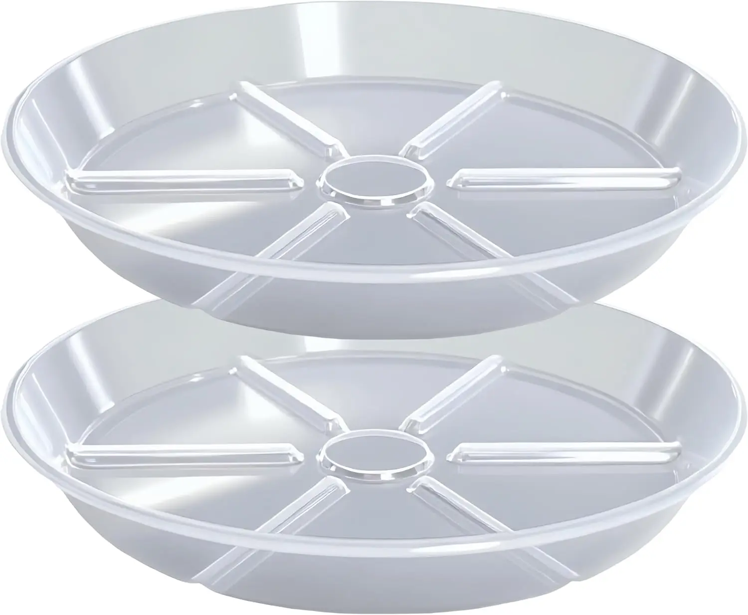 

Набор из 2 прозрачных поддонов для растений, 12 дюймов, усиленные, для комнатных и уличных горшков