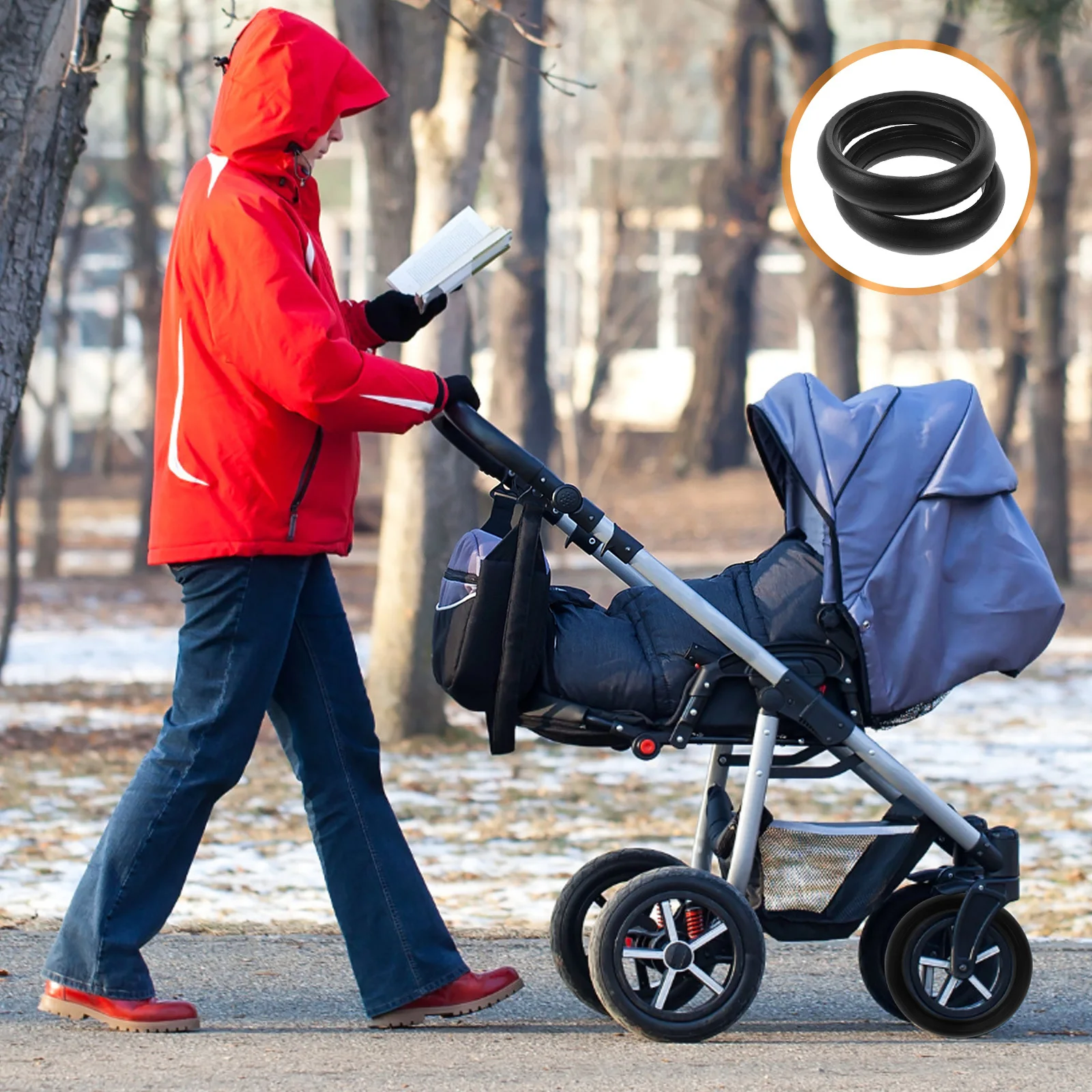 

Шина для детской коляски, 5-дюймовая гладкая резиновая внешняя шина, замена для детской коляски, комплект для ремонта коляски на переднем и заднем колесе