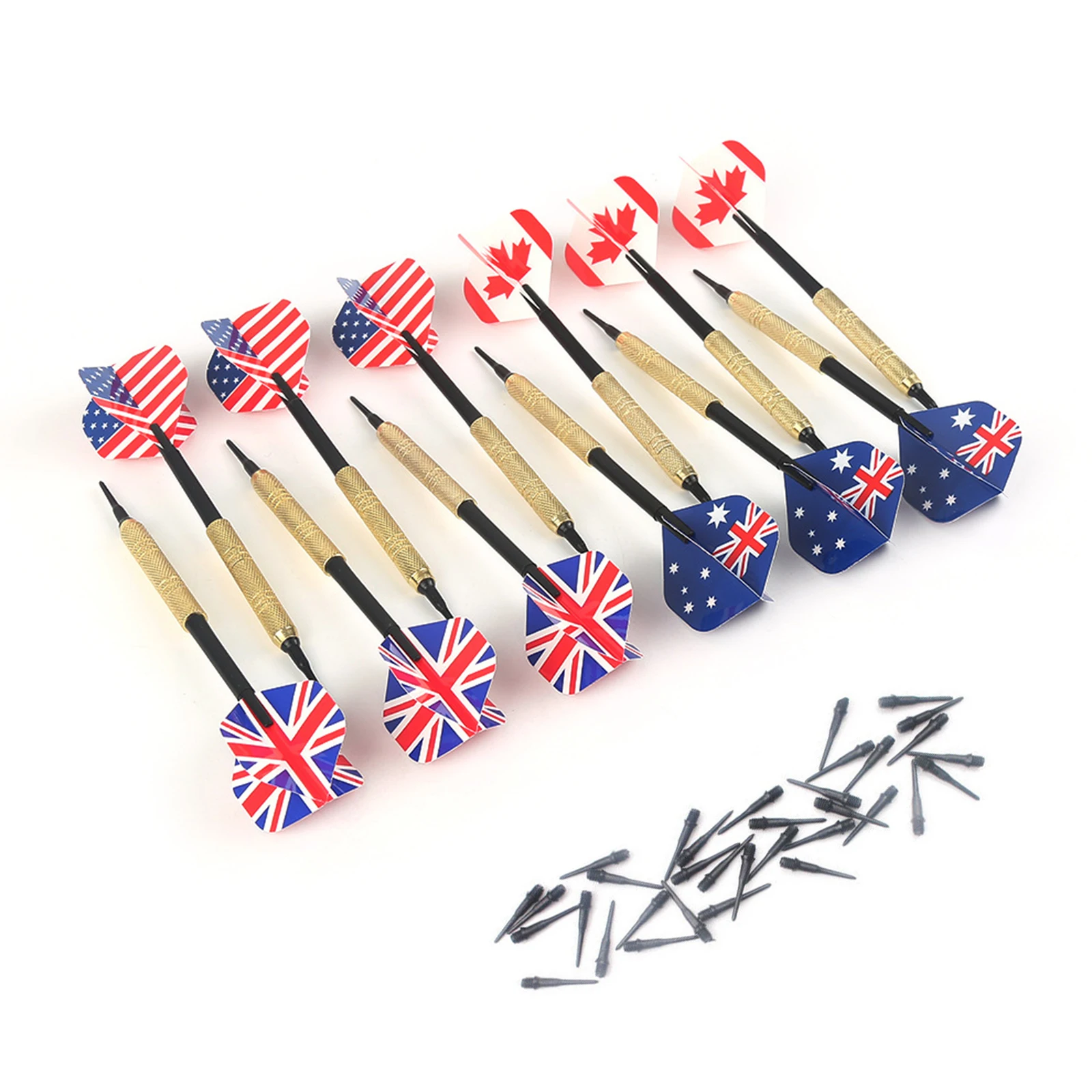 12 Pieces Professional 14 Grams Soft Tip Darts Set with 36 Pcs Extra Plastic Tips For Electronic Dartboard Accessories