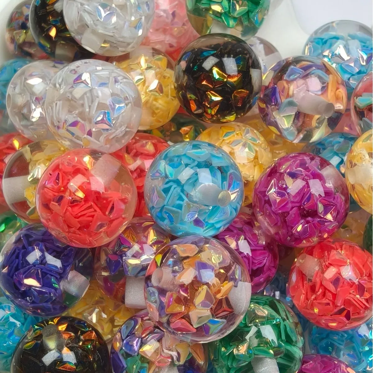 10Pcs 12mm Colorful Resin Beads For Jewelry Making Round Charm Beads DIY Necklace Bracelet Jewelry Accessories Keychain