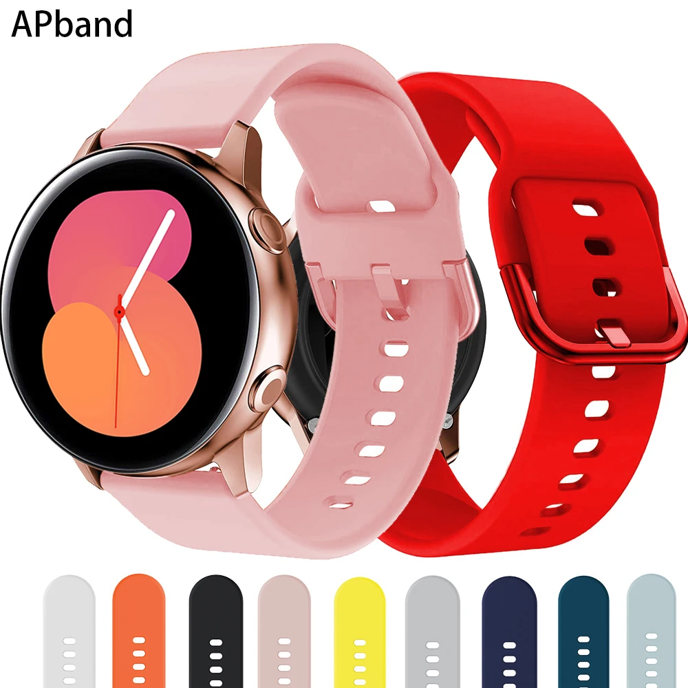 Cinturino 22mm/20mm per Samsung Galaxy watch 4/4 Classic/5/5 pro/46mm/42mm/3/s3 bracciale smartwatch in silicone attivo 2 44mm 40mm band