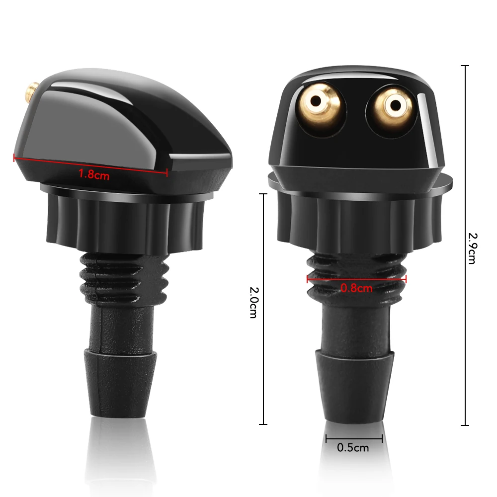 2X Car Front Windshield Wiper Nozzle for Nissan X-Trail Nismo Rogue Qashqai Terrano Micra VERSA Latio Sunny Almera Tiida Teana