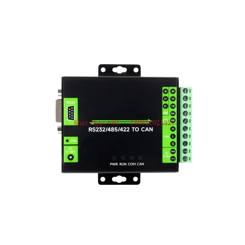 

Промышленный изолированный коммуникационный модуль RS232/485/422 в CAN, преобразователь Modbus RTU