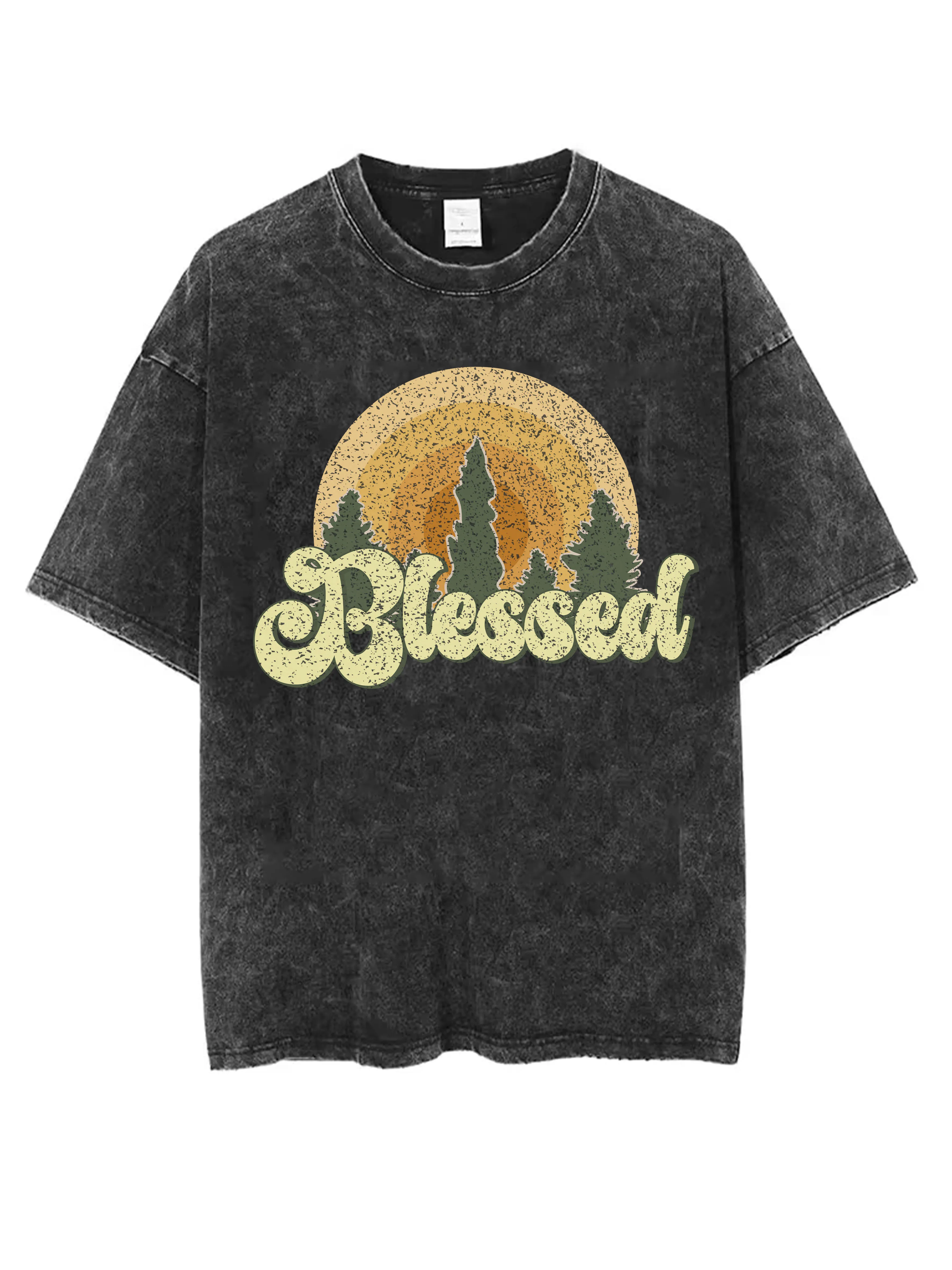 تي شيرت مريح برقبة دائرية ومغسول الأكثر مبيعًا للنساء والرجال فضفاض مناسب بطباعة الهالوين باللون الأسود طراز كاجوال للشتاء