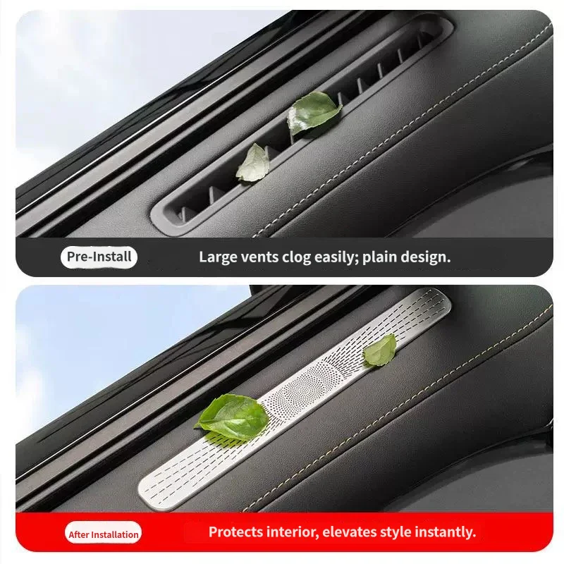 For ZEEKR 7X 2025 2026 Door Outlet Protective Cover, Metal Protection, Dustproof, Anti-Blockage, Automotive Interior Accessories