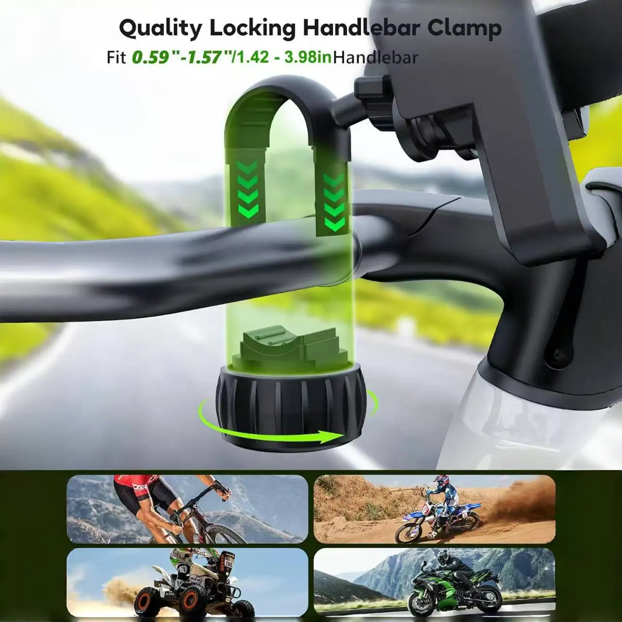 Anti-Shake Motorrad-Handyhalterung 2026 – Lenkerhalterung für iPhone/Samsung, Universell passend für Fahrrad & Roller – Detail 6