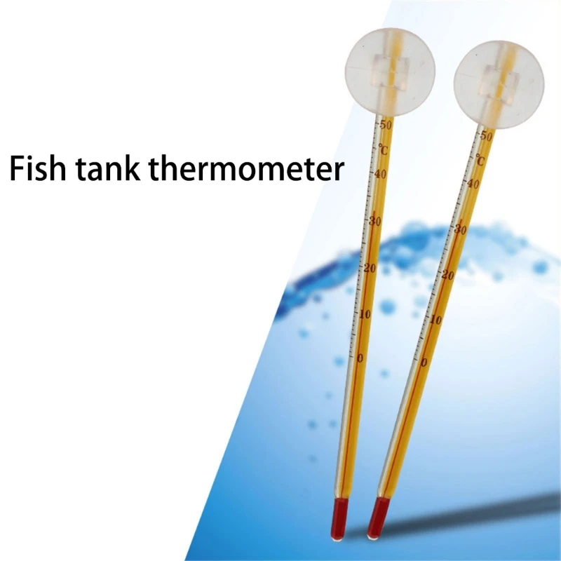 Aquarium Thermometer Stick Waterproof Fish  Temperature Monitors Precise Easy-To-Read Measuring Tool for Home N84C