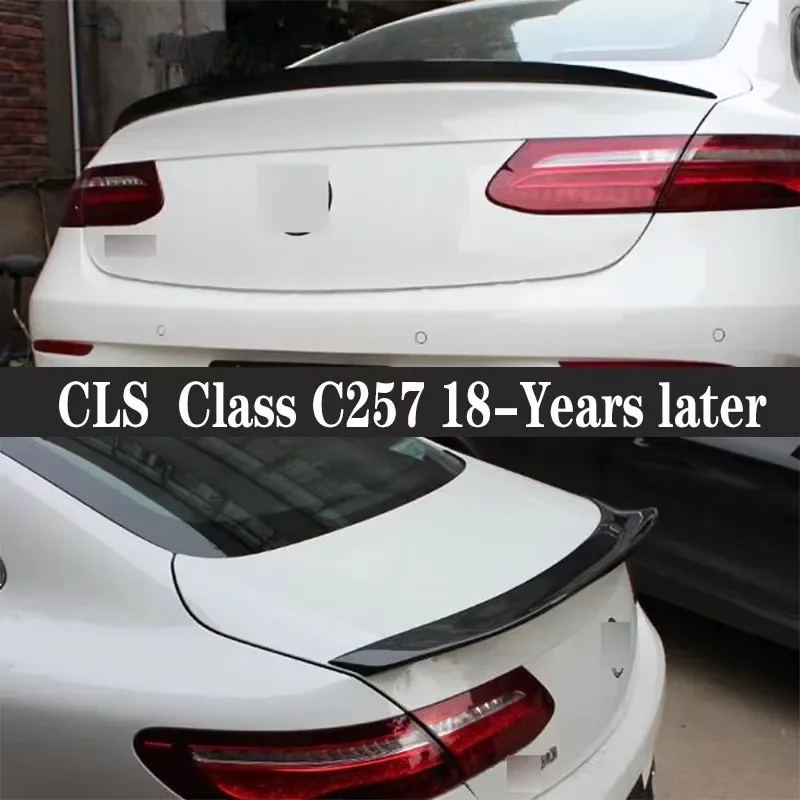 

For Mercedes Benz CLS Class W257 CLS260 CLS350 Carbon Fiber Spoiler Shunt Rear Tail fins Duckbill Car Retrofit the rear wing
