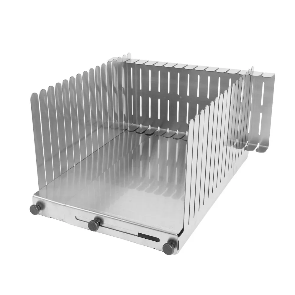 Stainless Steel Bread Slicing Guide Adjustable Width Easy Clean Toast Slicing Tool Convenient Silver