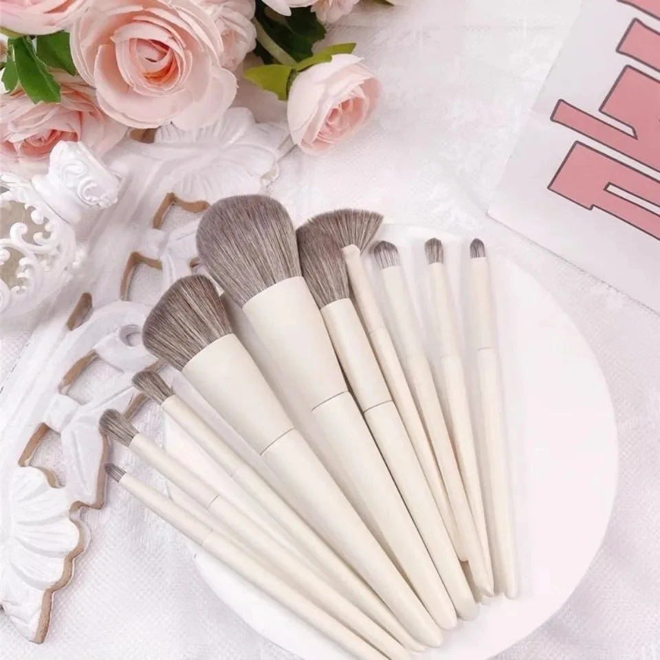 New 10PCS Makeup Brush Set Makeup Concealer Brush Blush Loose Powder Brush Eye Shadow Highlighter Foundation Brush Beauty Tools