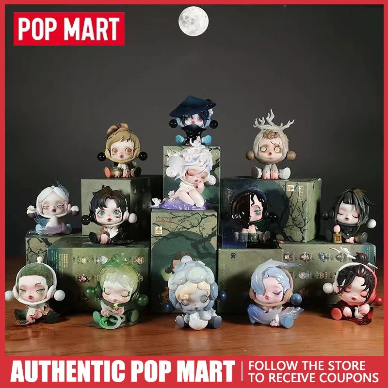 

Genuine POP MART Skullpanda The Ink Plum Blossom Series Blind Box Kawaii Anime Action Figure Mystery Surprise Doll Girls Gift