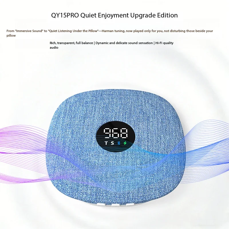 

Ультратонкая Bluetooth-колонка для сна с LED-дисплеем, Hi-Fi стереозвуком, костной проводимостью, поддержкой TF-карт и таймером