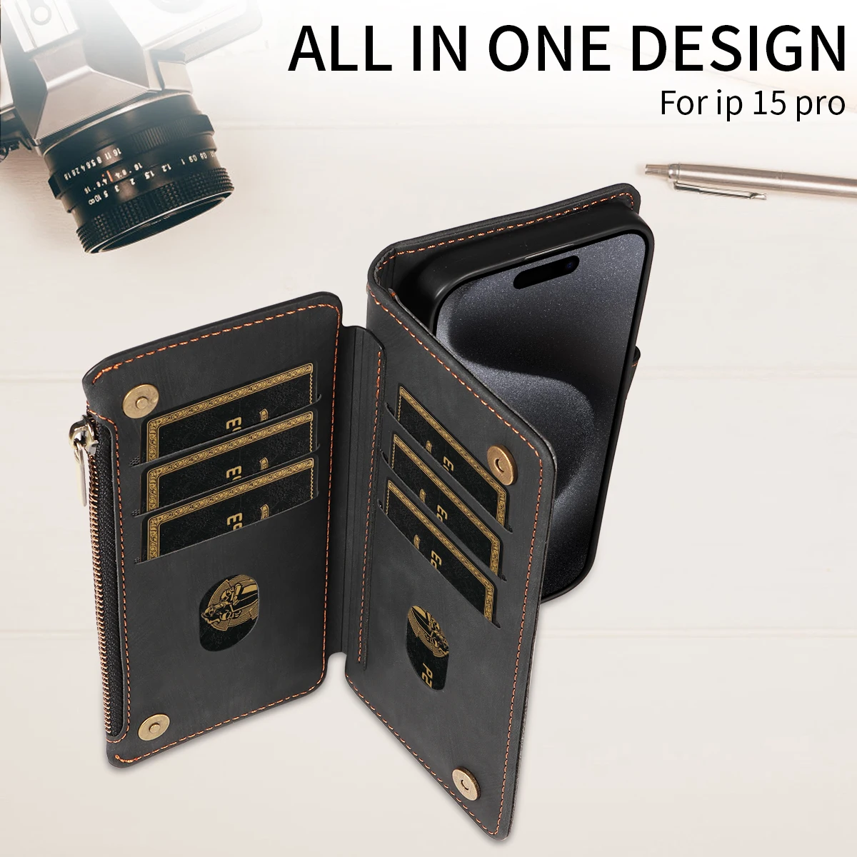 Custodia in pelle PU per Redmi Xiaomi POCO X3 X4 GT X5 M3 C61 11T 12 13T PRO 14 Flip con slot per schede Custodia a portafoglio con cerniera