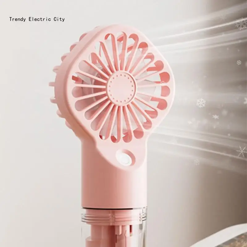 R9CD Handheld Misting Fan Mini Cooling Fan for Makeup Travel Rechargeable Fan Water Misting Fan 4 Speed