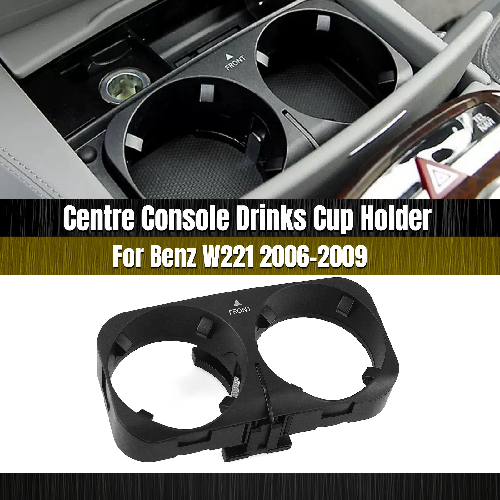 Car Interior Drinks Rack Cup Holder For Mercedes Benz S Class W221 W216 C216 2006 2007 2008 2009