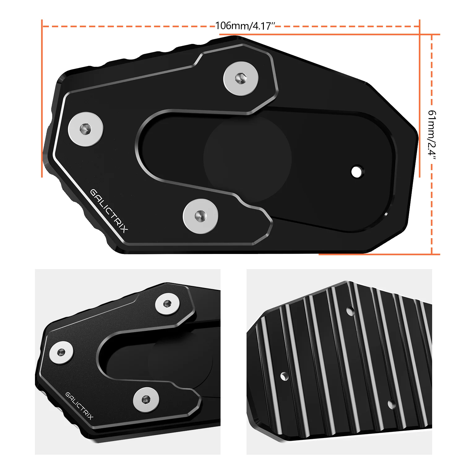 For BMW R1200RT R1200 RT 2013-2018 BMW R1250RT R1250 RT 2018-2025 Accessories Kickstand Pad Foot Side Stand Extension Plate CNC