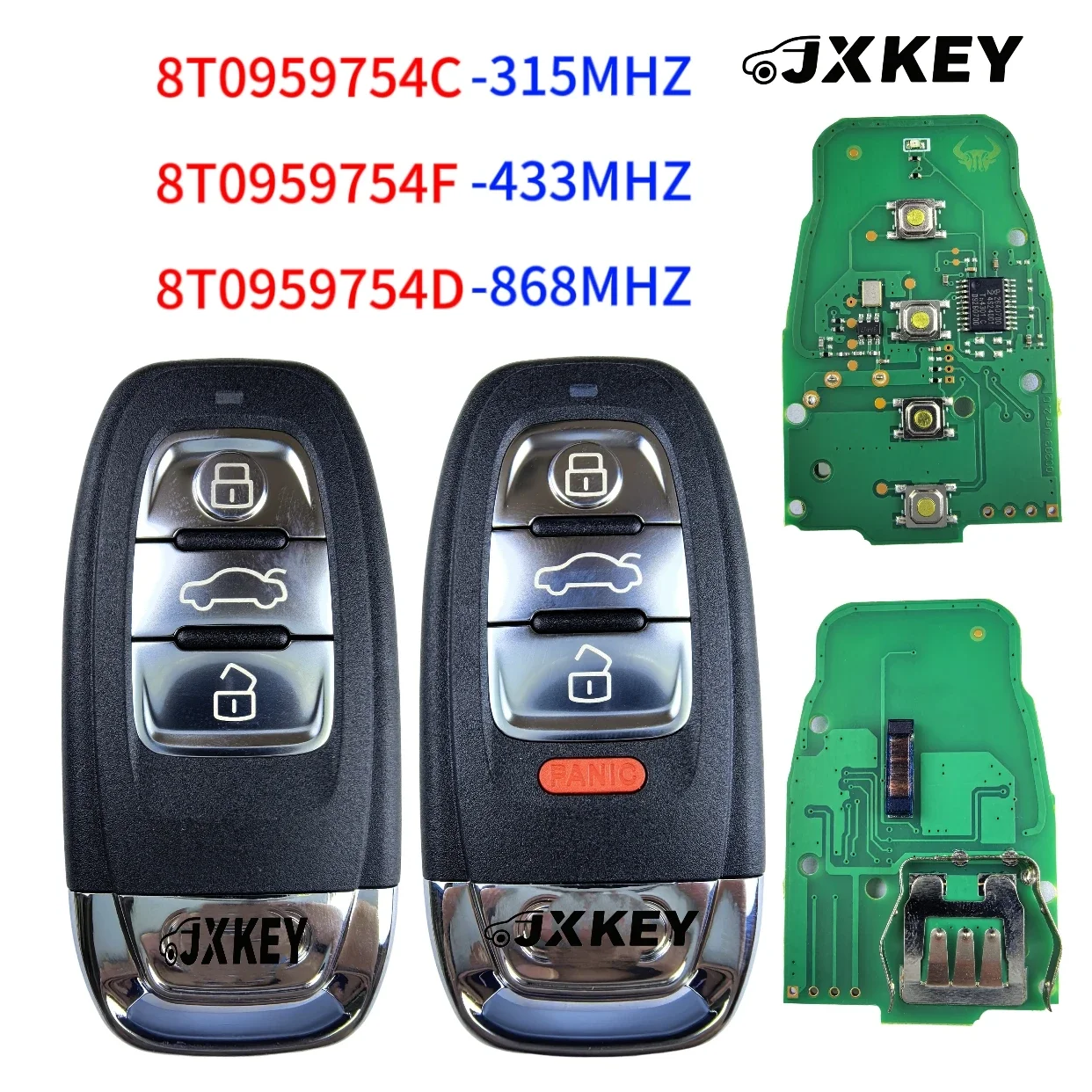 

JXKEY Smart Remote Key Semi Keyless 3/4BTN 315MHz/433MHZ/868MHZ 8T0 959 754C for Audi Q5 A4L A5 A6 A7 A8 RS4 RS5 S4 S5 car Key