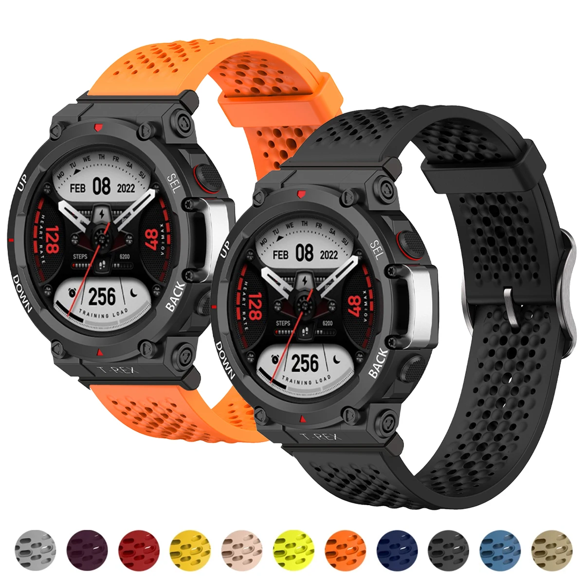 حزام سيليكون قابل للتنفس لـ Huami Amazfit T-REX3 2 سوار ساعة ذكي للنساء والرجال سوار لـ Huami Amazfit T-Rex/2Ultra Correa