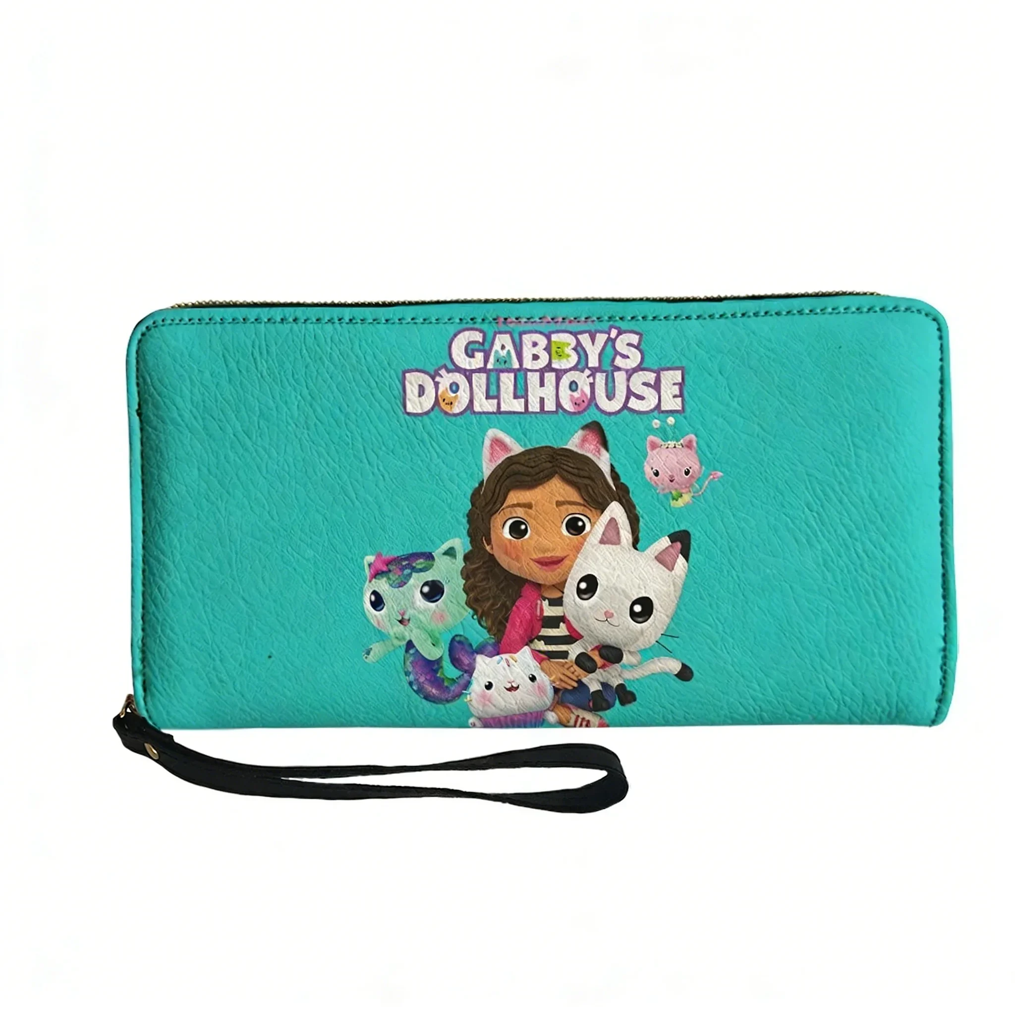 

Кошелек-портмоне Gabby's Dollhouse, мужской и женский, на молнии, длинный, с двойным принтом, для поездок на работу, с возможностью персонализации фото, портативный кошелек, подарочная сумка